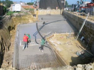 Gegoten beton door Bouwwerken Peetermans NV